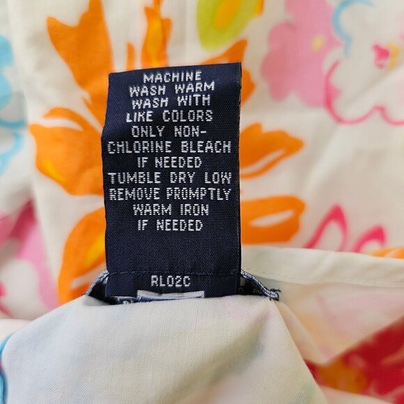 Ralph Lauren Little Girl Floral Sleeveless Cotton Top Sz 4 Pearl Btns Multi NWT - Picture 10 of 10